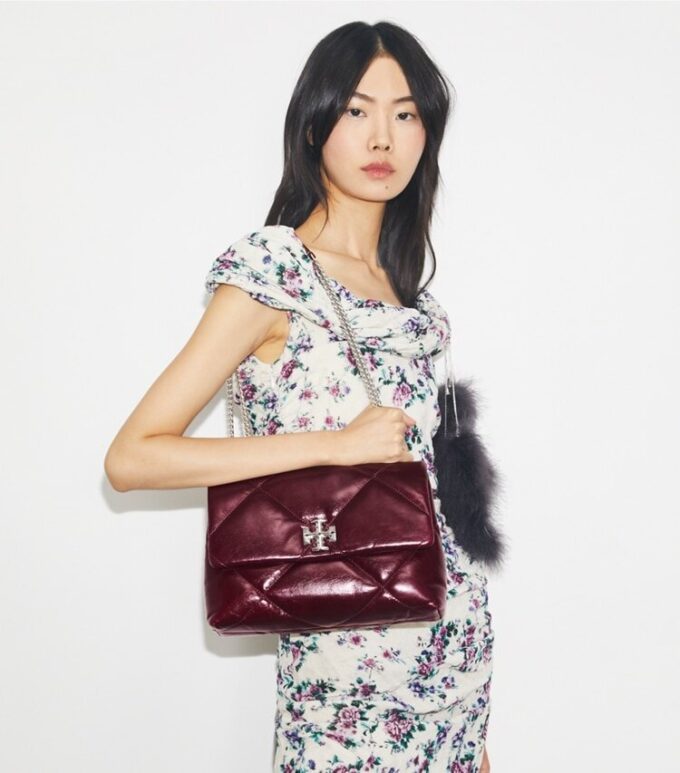 Kira Diamond Quilt Distressed Shoulder Bag Kira Diamond Quilt Distressed Shoulder Bag