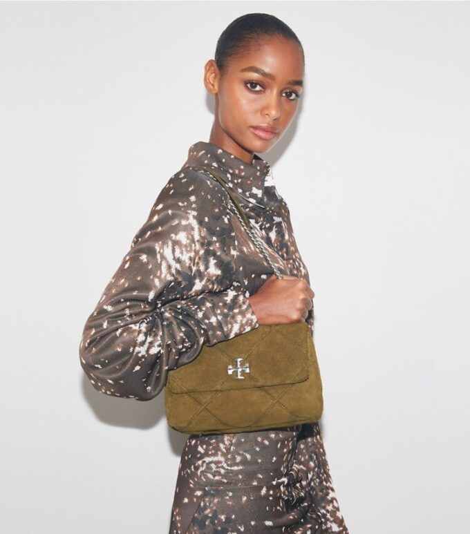 Kira Diamond Quilt Suede Shoulder Bag Kira Diamond Quilt Suede Shoulder Bag