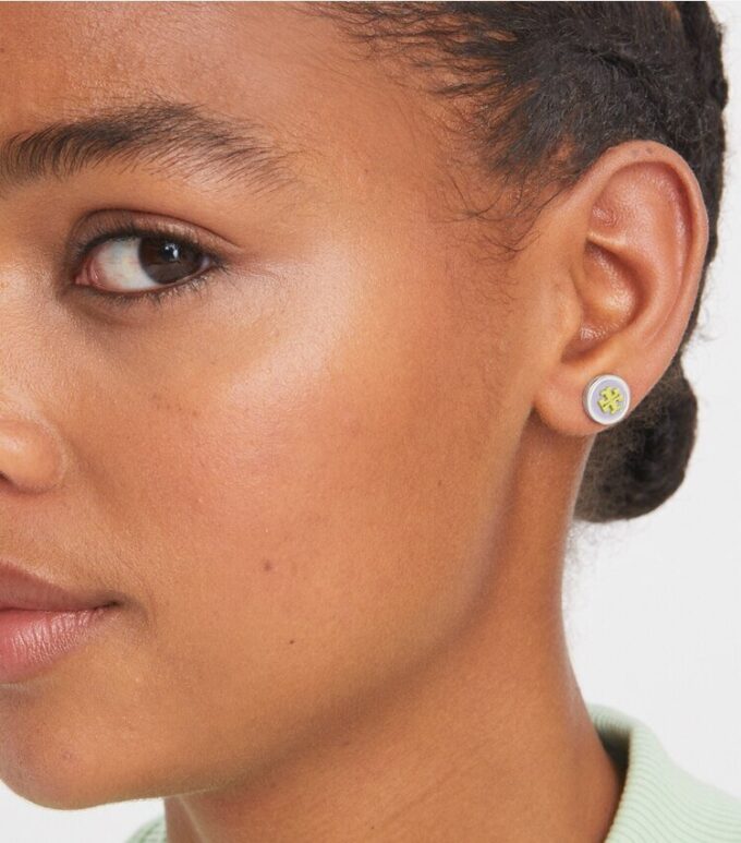 Kira Enamel Circle-Stud Earring Kira Enamel Circle-Stud Earring