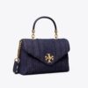 Kira Quilted Denim Small Satchel