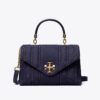 Kira Quilted Denim Small Satchel