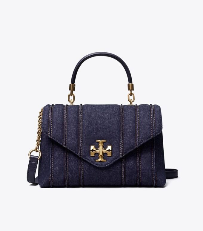 Kira Quilted Denim Small Satchel