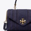 Kira Quilted Denim Small Satchel