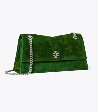 Kira Turnlock Flocked Shoulder Bag