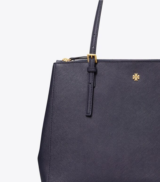 Leather Double Zip Tote