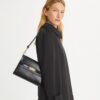Lee Radziwill Croc-Embossed Shoulder Bag