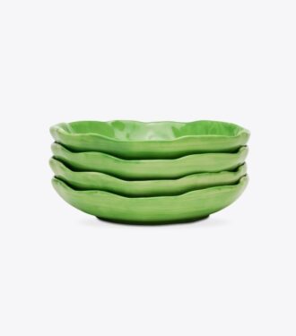 Lettuce Ware Canapé Plate, Set Of 4