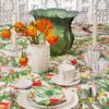 Lettuce Ware Canapé Plate, Set Of 4