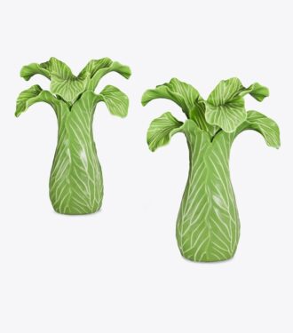 Lettuce Ware Candlestick, Set Of 2