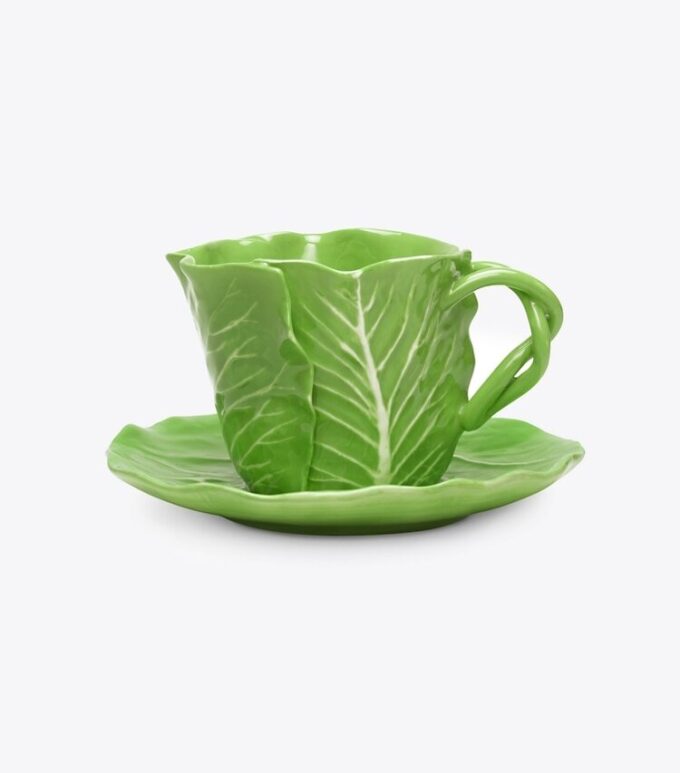 Lettuce Ware Cup &Amp; Saucer, Set Of 2