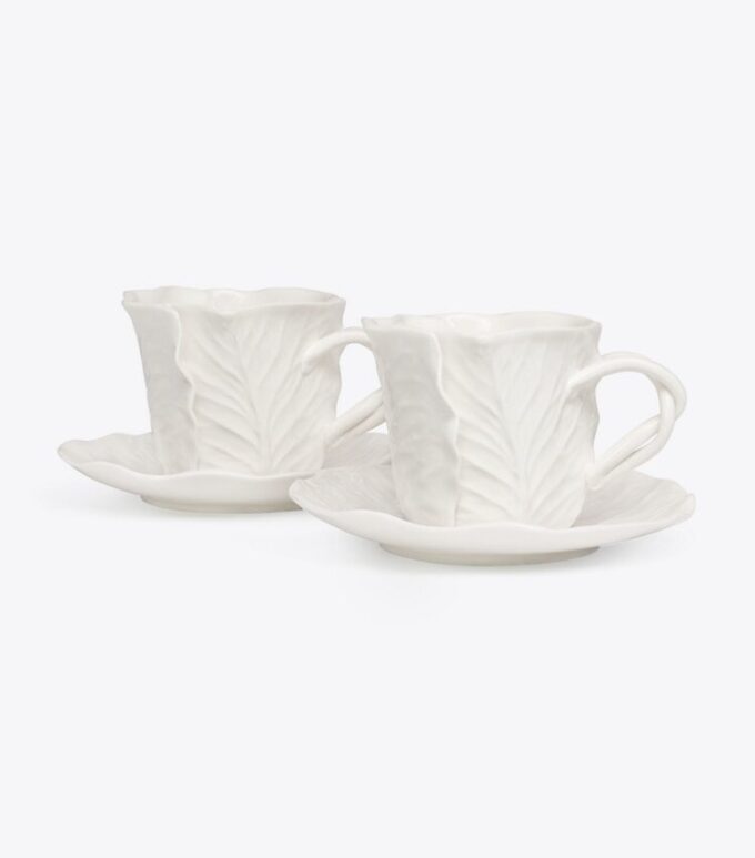 Lettuce Ware Cup &Amp; Saucer, Set Of 2