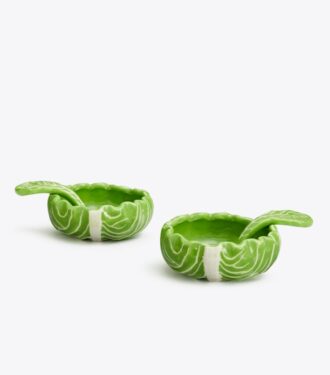Lettuce Ware Salt Cellar, Set Of 2