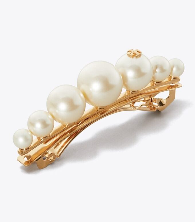 Logo Pearl Hair Clip