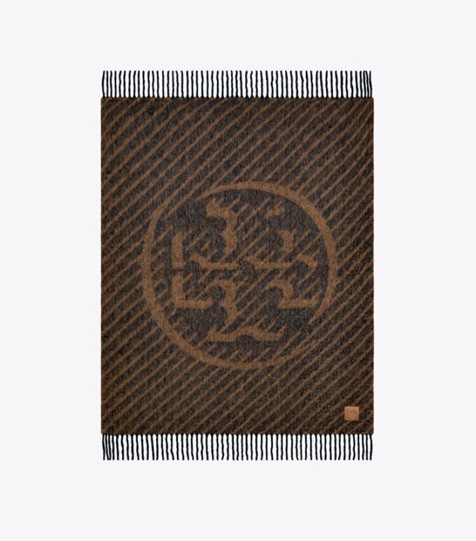 Logo Stripe Bouclé Blanket