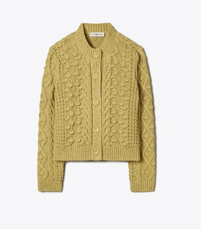 Marled Crewneck Cardigan Marled Crewneck Cardigan