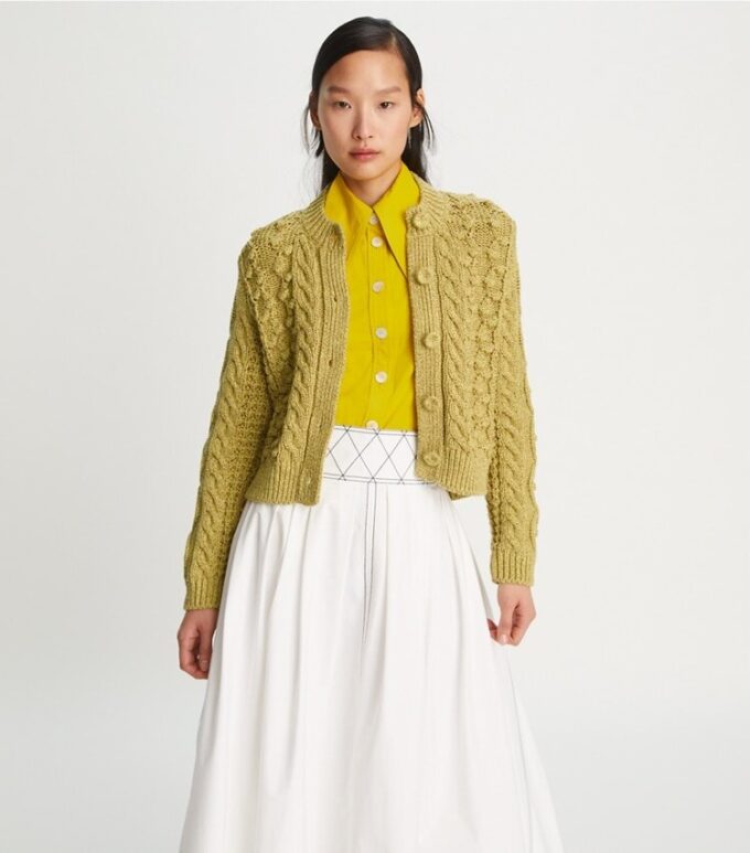 Marled Crewneck Cardigan Marled Crewneck Cardigan