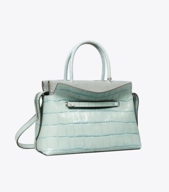 Mercer Croc-Embossed Satchel