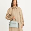 Mercer Croc-Embossed Satchel