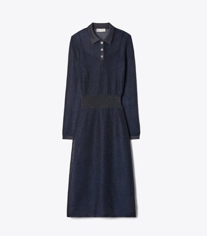 Metallic Polo Dress