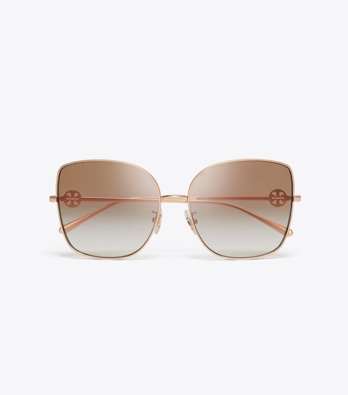 Miller Metal Oversized Butterfly Sunglasses