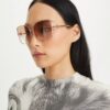 Miller Metal Oversized Butterfly Sunglasses