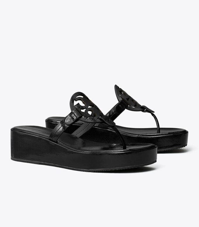 Miller Patent Wedge Sandal