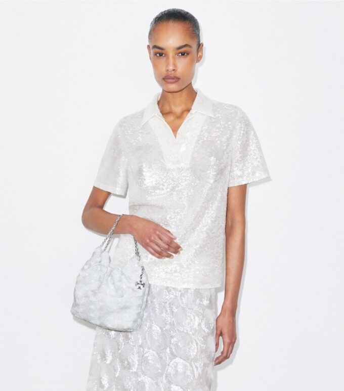 Mini Fleming Sequin Hobo Bag