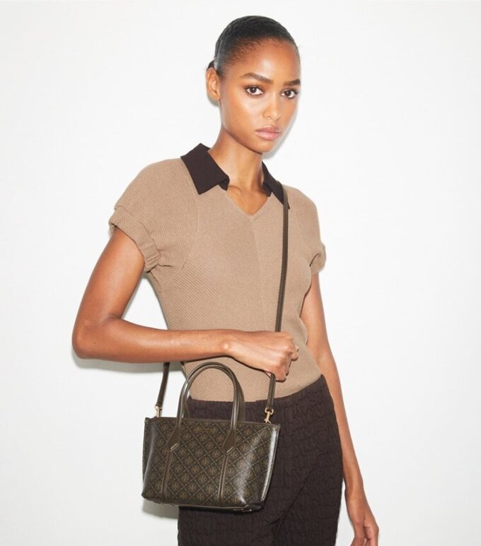 Mini Perry Coated Canvas Tote Mini Perry Coated Canvas Tote