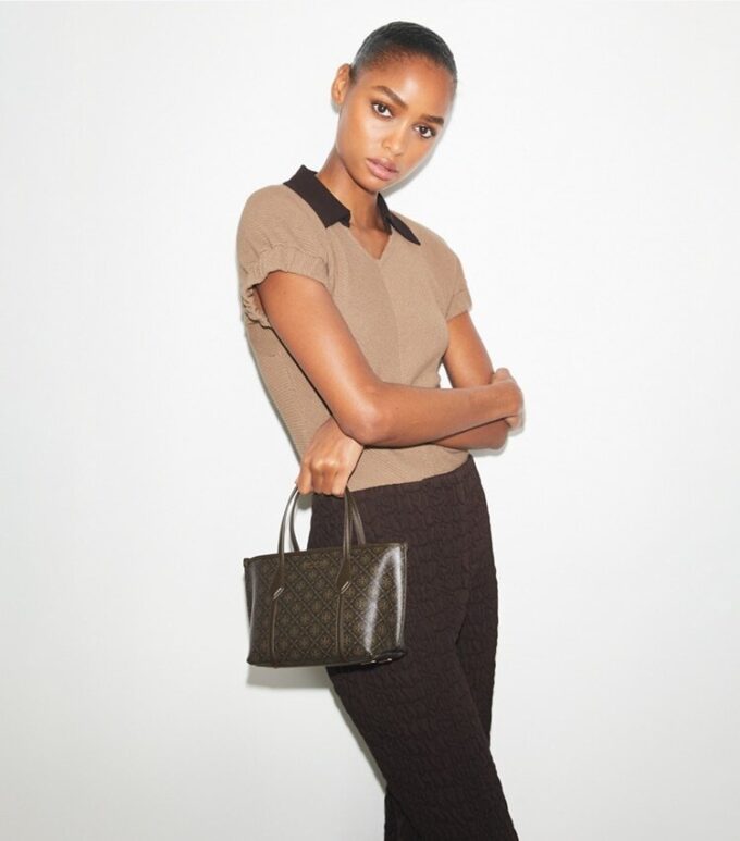 Mini Perry Coated Canvas Tote Mini Perry Coated Canvas Tote