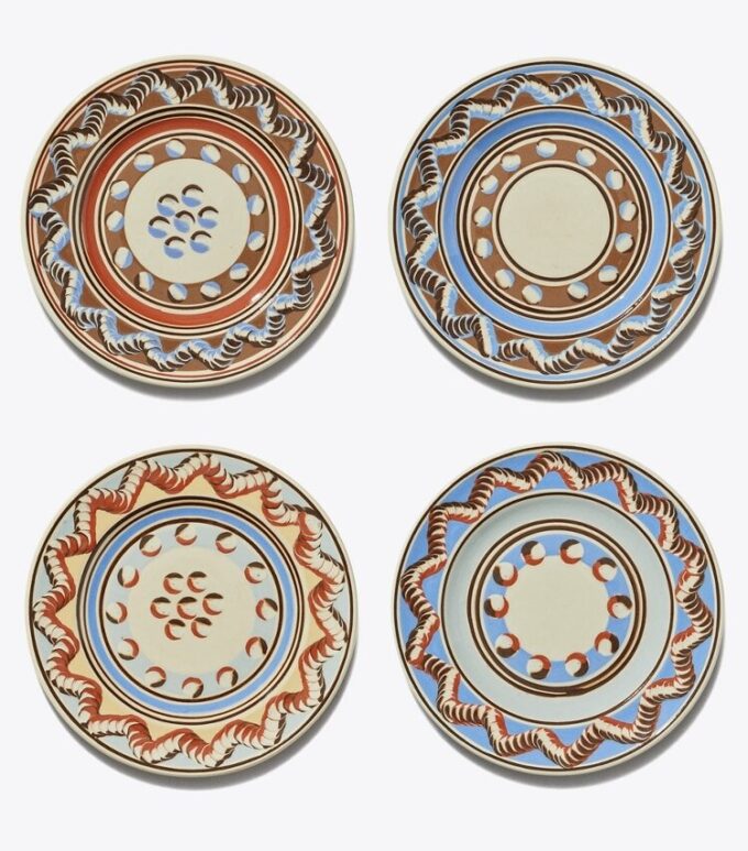 Mochaware Salad Plate, Set Of 4