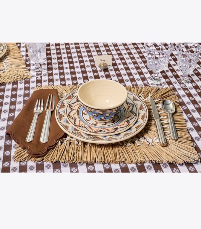 Gingham Tablecloth, 120″ X 70″