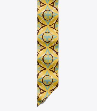 Mosaic Monogram Double-Sided Silk Ribbon Tie