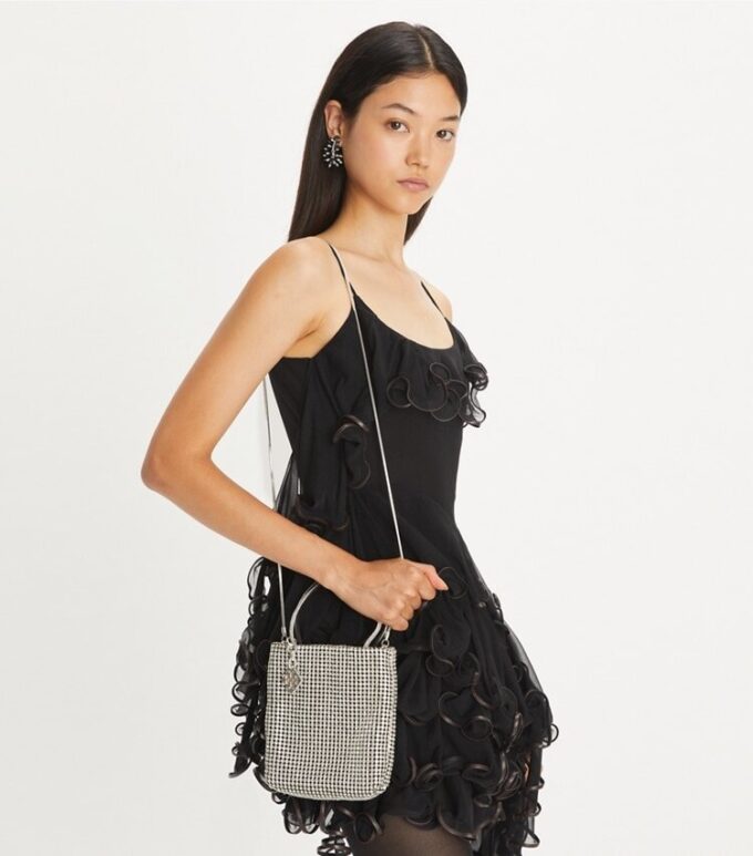 Night Owl Crystal-Embellished Mini Tote