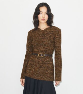 Nylon And Viscose Marled Sweater