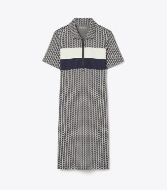 Performance Jacquard Color-Block Dress
