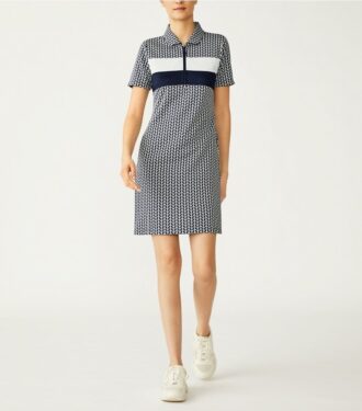 Performance Jacquard Color-Block Dress