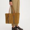 Perry Suede Triple-Compartment Tote