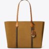 Perry Suede Triple-Compartment Tote