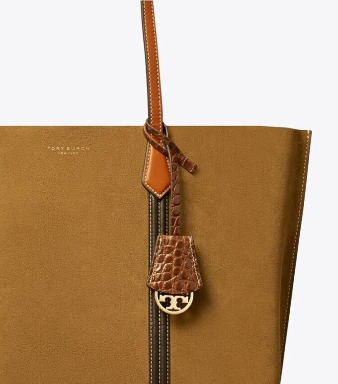 Perry Suede Triple-Compartment Tote