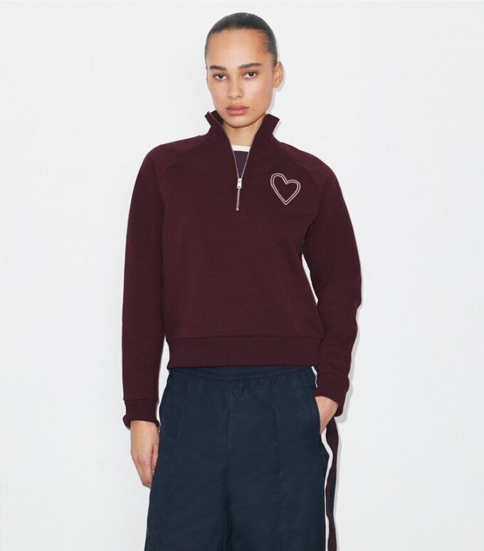 Pick Stitch Heart French Terry Sweatshirt