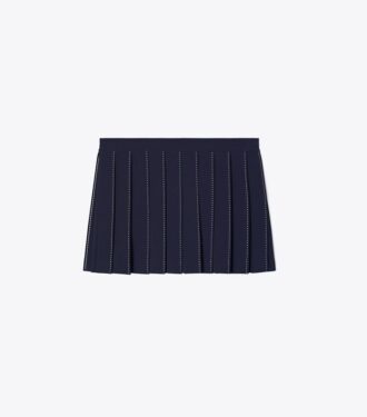 Pick Stitch Pleated Skirt