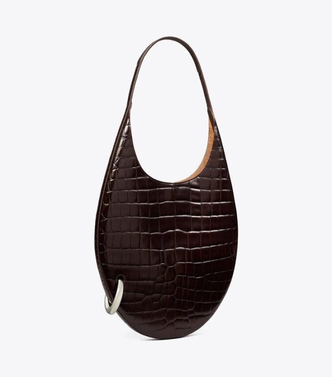 Pierced Croc-Embossed Bag