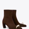 Pierced Heeled Ankle Boot