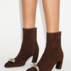 Pierced Heeled Ankle Boot