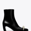 Pierced Heeled Ankle Boot