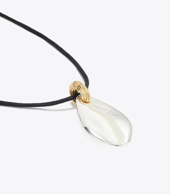Pierced Large Pendant Necklace