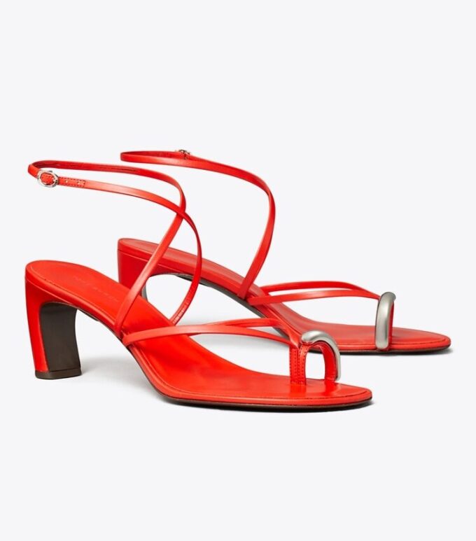 Pierced Multi-Strap Heeled Sandal Pierced Multi-Strap Heeled Sandal