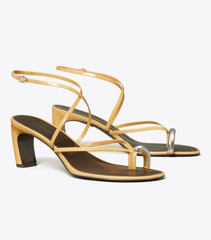 Pierced Multi-Strap Heeled Sandal Pierced Multi-Strap Heeled Sandal