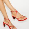 Pierced Multi-Strap Heeled Sandal Pierced Multi-Strap Heeled Sandal