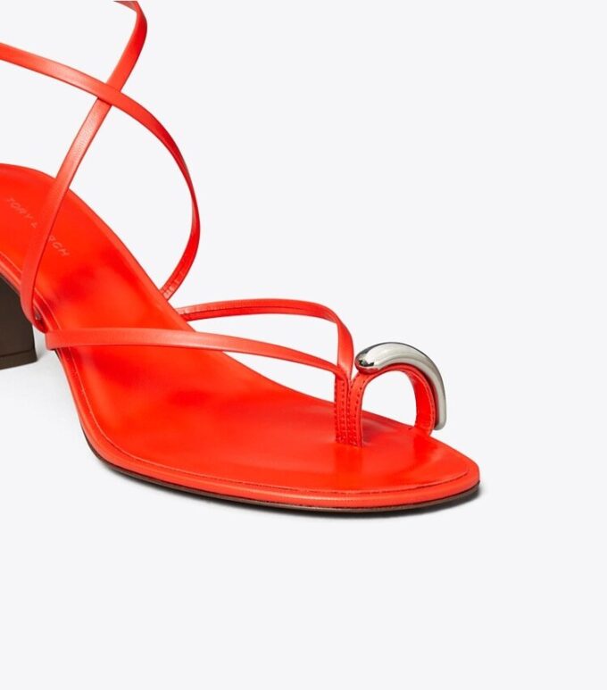 Pierced Multi-Strap Heeled Sandal Pierced Multi-Strap Heeled Sandal